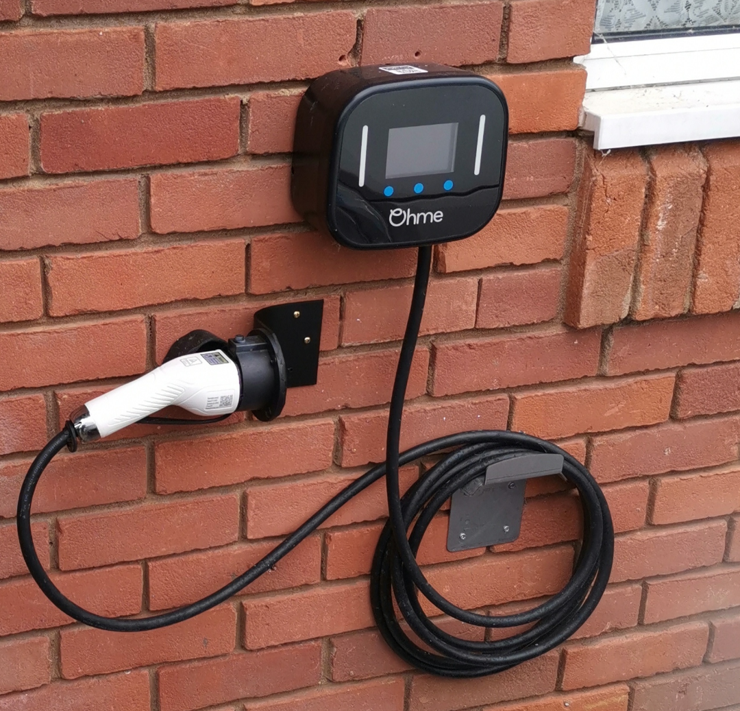 Type 2 EV Plug Holder with Cable Tidy Hook